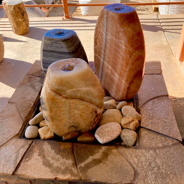 Marble Vase Fountains displayed at rock yard