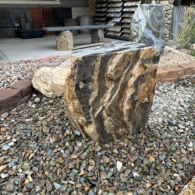 Jade Stone Fountain for sale at landscape rock yard