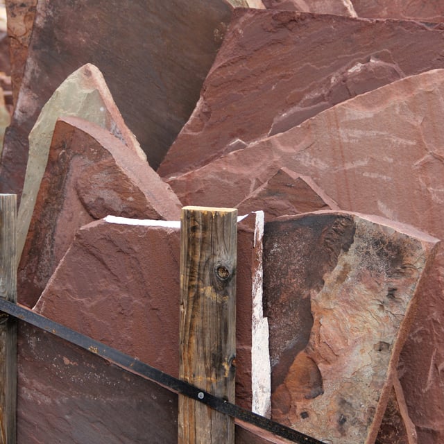 Arizona Chocolate select flagstone in bulk at rock yard