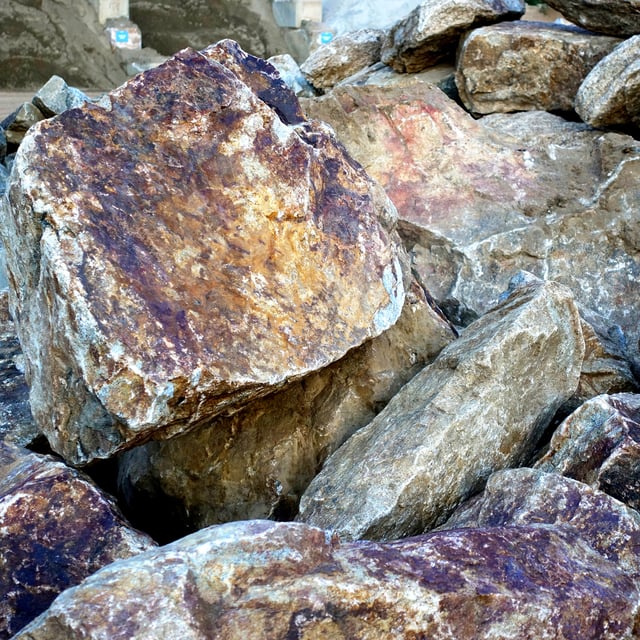 Copper Canyon landscape boulders in bulk at rock yard
