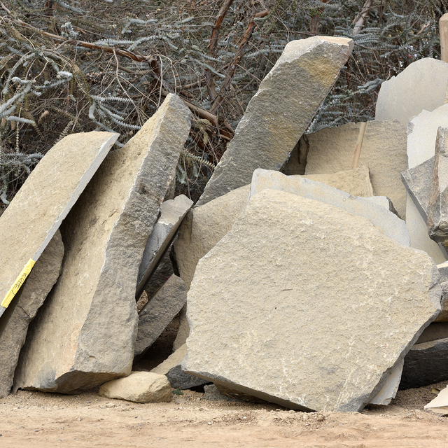 Roughback landscape boulders in bulk at rock yard