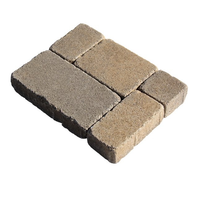 Acker Stone Combo Stone No Chamfer Tumbled Paver Set Sample