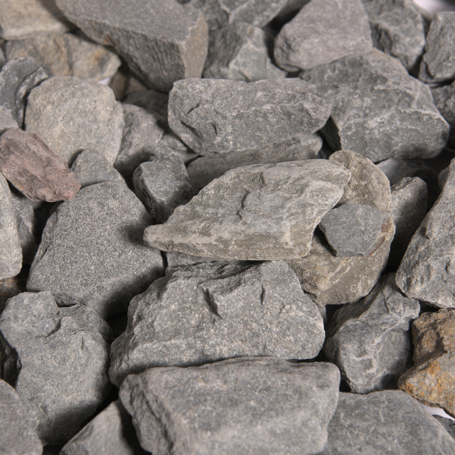 Bluestone crushed stone rock in bulk at rock yard 