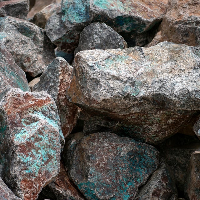 Kino Blue landscape boulder pile in rockyard