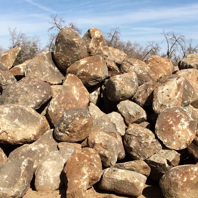 Surface Select landscape boulders in rock yard