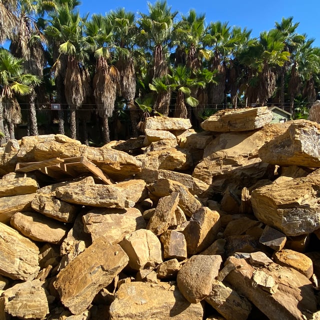 Gold river landscape boulders in bulk at rock yard