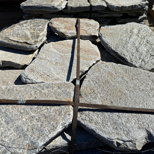 Sunset Gold Tumbled Stepping Stones for sale at rock yard