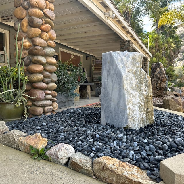 Smokey White Ice Cut Boulder Fountain for sale at Southwest Boulder & Stone