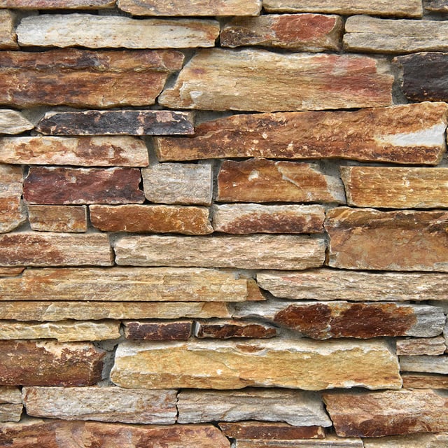 Salmon Quartzite Stone Veneer Natural Ledgestone on rock wall project