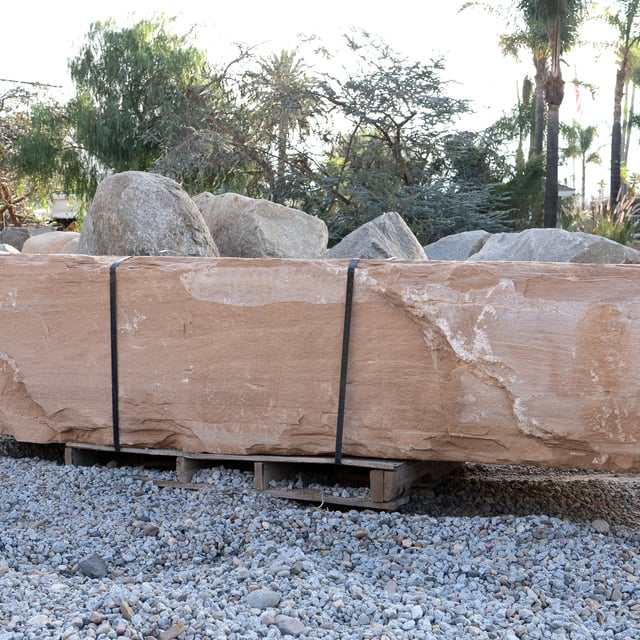 Arizona Buff Bench landscape boulder in rock yard