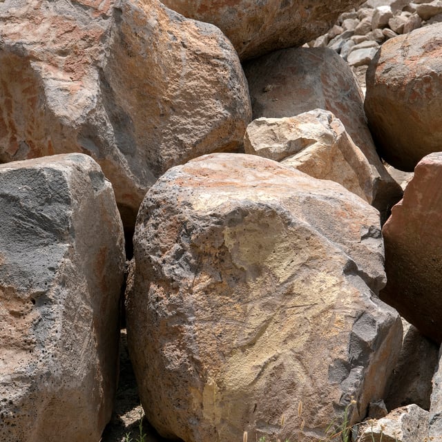 Bear Claw landscape boulders in rock yard